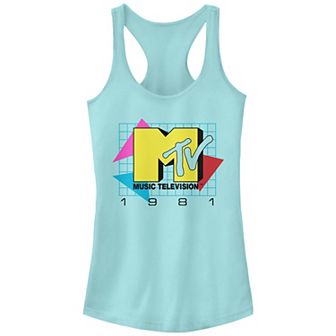 Juniors' MTV 80's Style Logo Racerback Tank Top