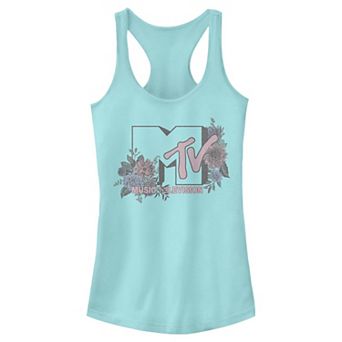 Juniors' MTV Floral Arragement Logo Racerback Tank Top