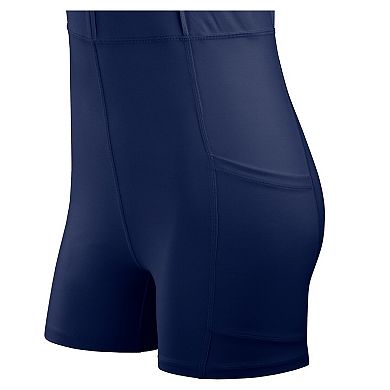 Women's Fanatics College Navy Seattle Seahawks Studio Boost Athletic Half-Zip Dress