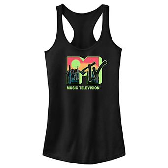 Juniors' MTV Desert Sunset Print Logo Racerback Tank Top