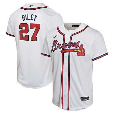 Youth Nike Austin Riley White Atlanta Braves Home Game Player Jersey