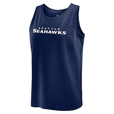 Men's Fanatics College Navy Seattle Seahawks Elements Tank Top