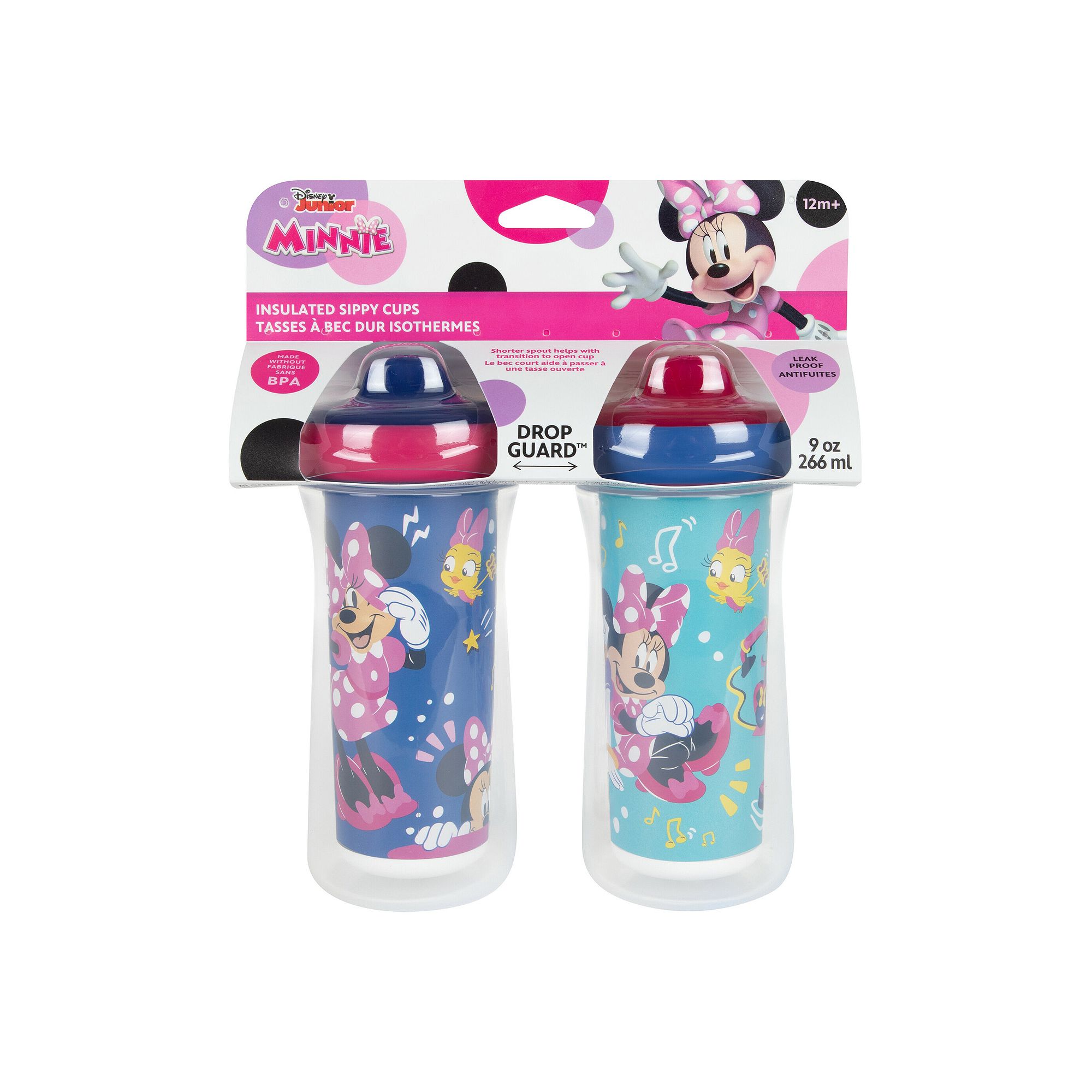 Disneys Minnie Mouse 2-Pack Insulated Sippy Cups by The First Years, None