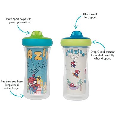 The First Years 2-Pack Marvel Spider-Man Insulated Sippy Cups