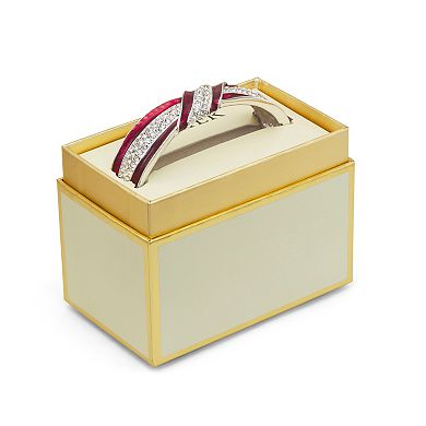 Napier Silver Tone Ribbon Bangle Bracelet