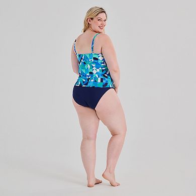 Plus Size Freshwater Bandeau Tankini Swim Top
