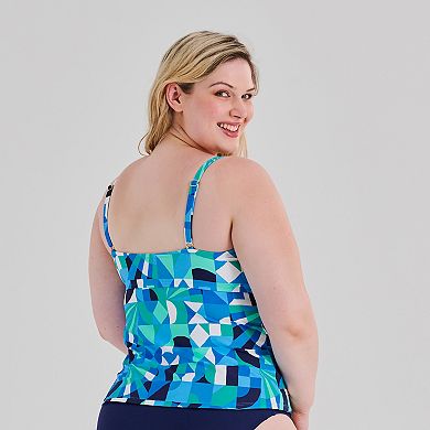 Plus Size Freshwater Bandeau Tankini Swim Top