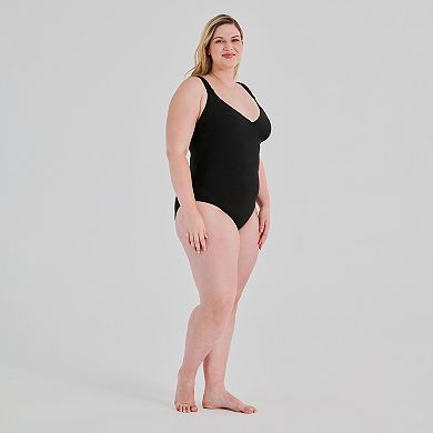 Plus Size Freshwater Macrame Strap One-Piece Swimsuit