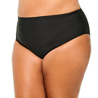 Plus Size Freshwater High Leg High Waist Swim Bottoms