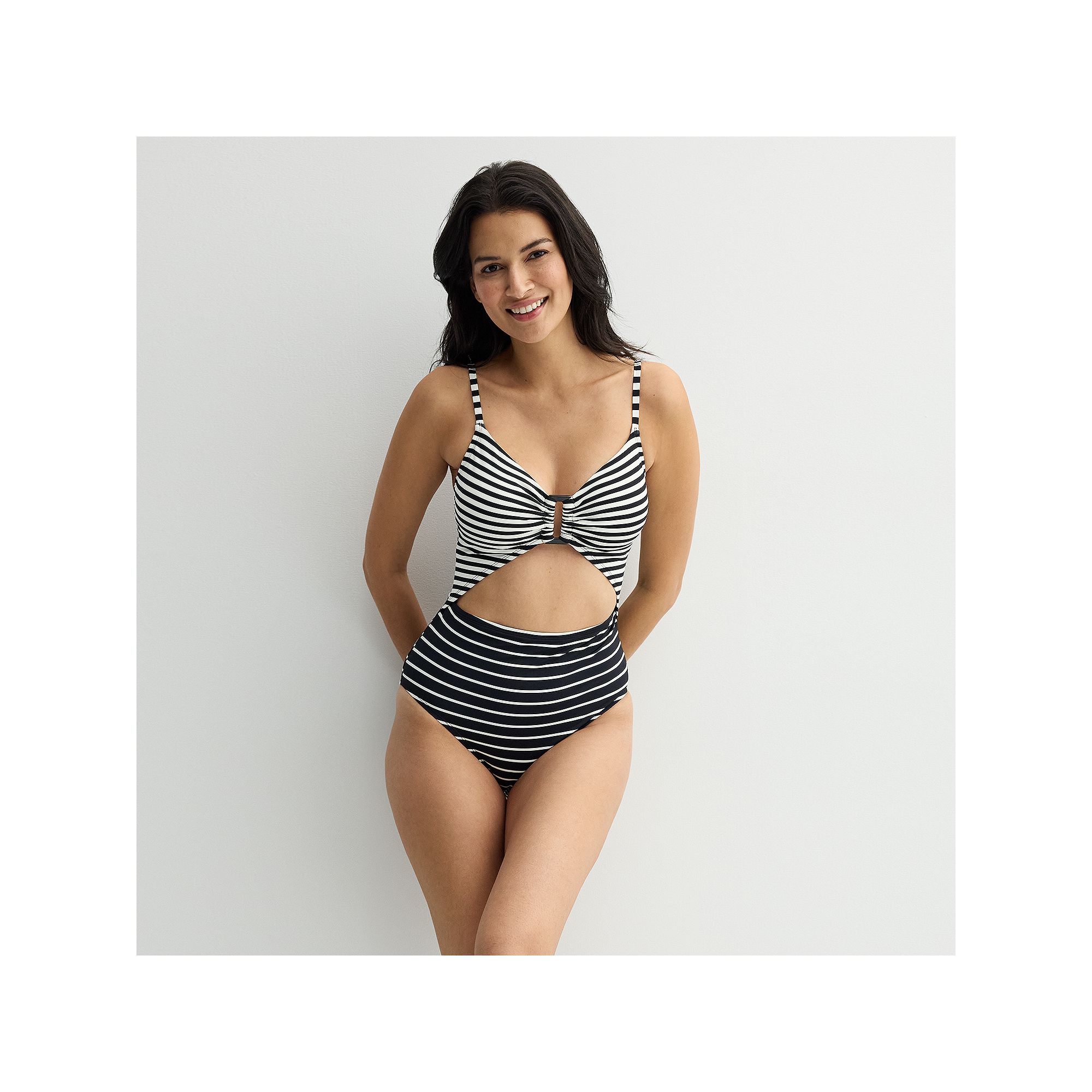 Womens Freshwater Cutout One-Piece Swimsuit, Size: XS, Pick Up Line