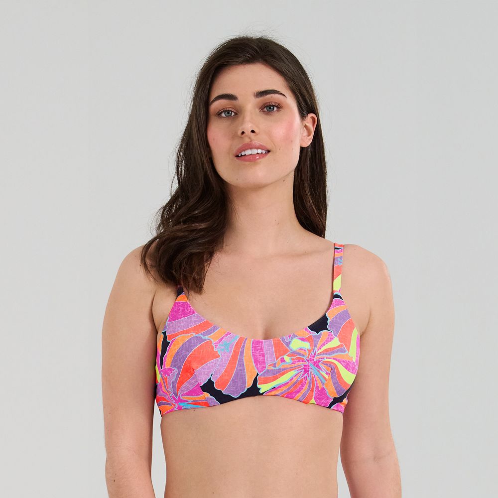 Underwire Bralette Bikini Top - Electric Bloom