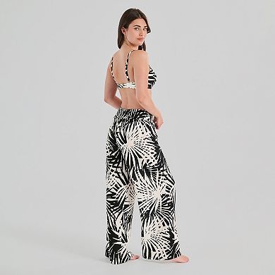 Women's Freshwater Smocked Waistband Swim Cover-Up Pants