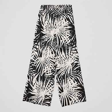 Women's Freshwater Smocked Waistband Swim Cover-Up Pants