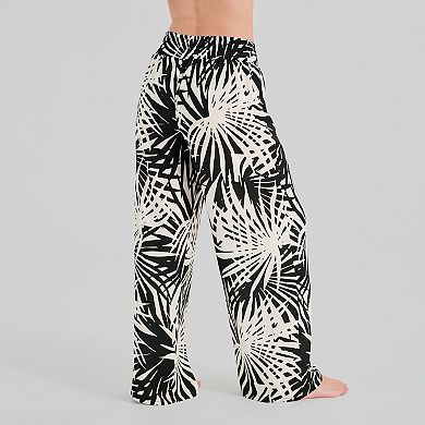 Women's Freshwater Smocked Waistband Swim Cover-Up Pants