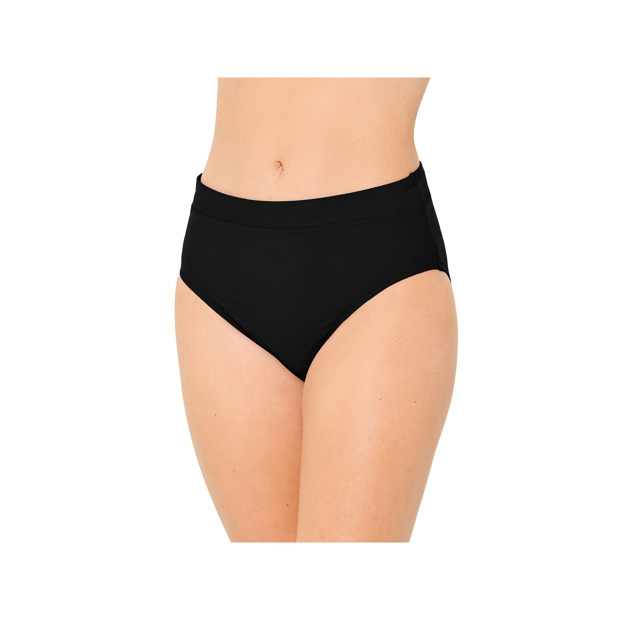Womens Freshwater High Leg High Waist Swim Bottoms, Size: XS, Black