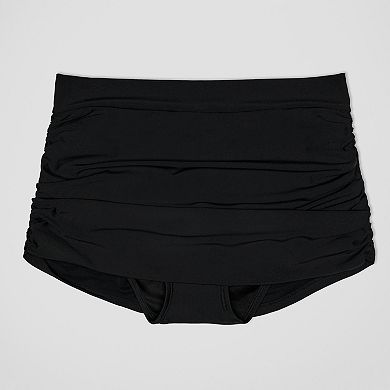 Women's Freshwater Shirred Back Skirt Swim Bottoms