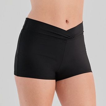 Women's Freshwater Crossover Banded Boyshort Swim Bottoms