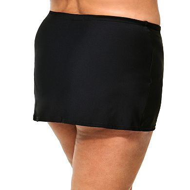 Plus Size Freshwater Wrap Skirted Swim Bottoms