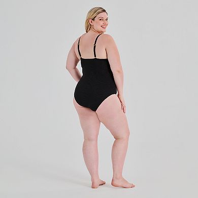 Plus Size Freshwater Twist One-Piece Swimsuit