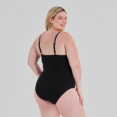 Plus Size Freshwater Twist One-Piece Swimsuit