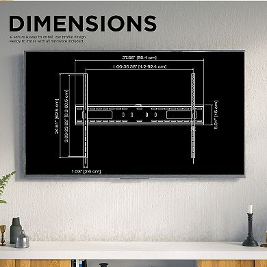 ProMounts Premium Flat / Fixed TV Wall Mount for 60" to 110" TVs Up to 165lbs