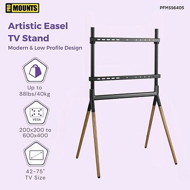 ProMounts Premium  Easel TV Stand Mount for 42"-84" TVs and Holds Up to 99 Lbs