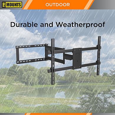 ProMounts Full Motion Indoor and Outdoor TV Wall Mount For Tvs 32" - 75" Up To 132 lbs