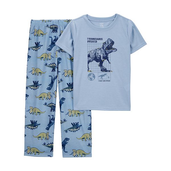 Carter's 4pc Kid Boy Green Dino Pajama Sleepwear Set main image 0