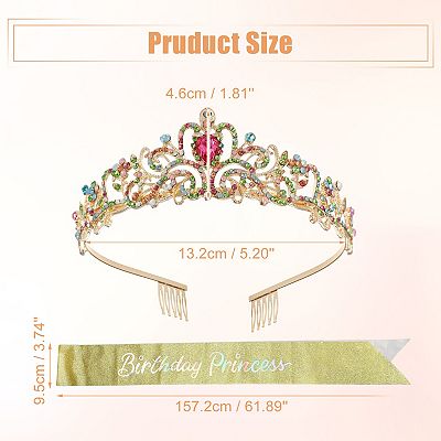 1 Set Birthday Tiara Crown Birthday Girl Tiara For Girl Women