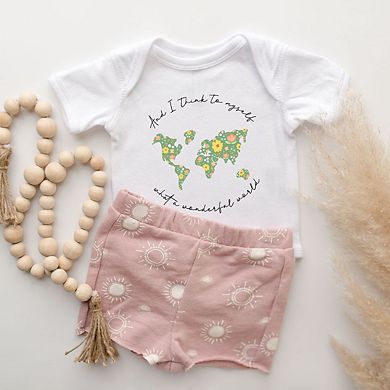 What A Wonderful World Baby Bodysuit