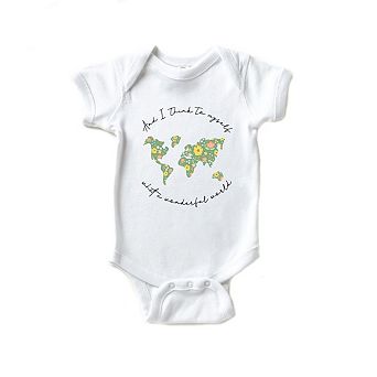 What A Wonderful World Baby Bodysuit