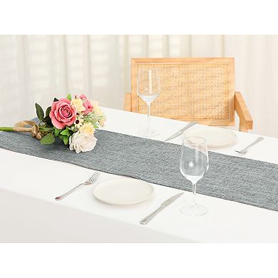 Daily Home Decoration Long Linen Table Runner Solid Color 1 Pack 12" X 63"