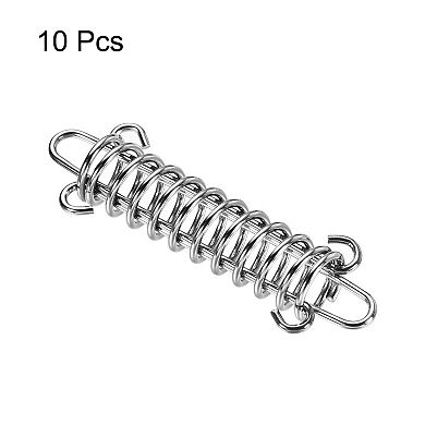 3.5"x1.2" Stainless Steel Tent Spring Buckle Rope Tensioner Silver 10pcs
