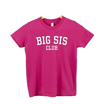 Big Sis Club Youth Short Sleeve Graphic Tee