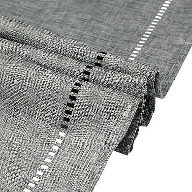 Home Decoration Eyelet Hollow Out Flat Corner Table Runner 12 X 71 Inches 1 Pc 12" X 71"