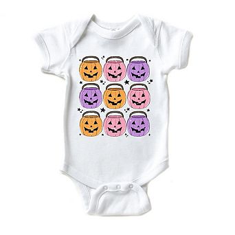 Halloween Candy Bucket Chart Baby Bodysuit