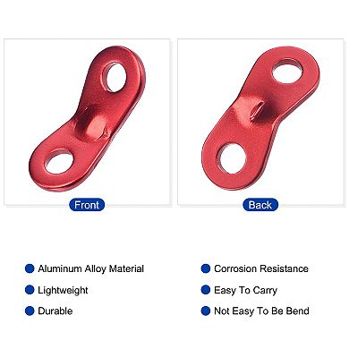 7mm Diameter 2 Hole Tent Cord Adjuster Aluminum Rope Tensioner 20 Pack