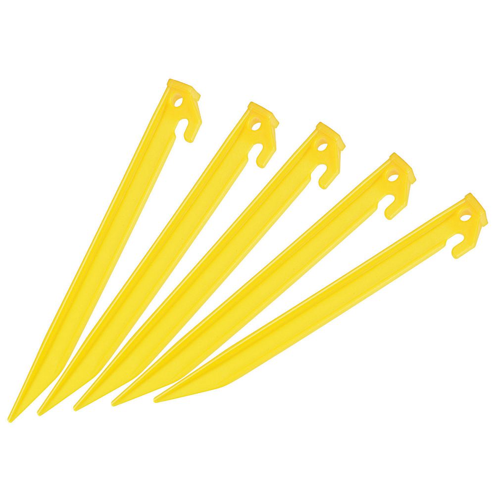 9.1 Inch Plastic Camping Tent Stakes Pegs With Hook 10 Pack