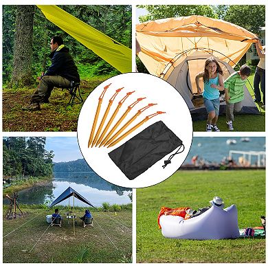 7.1 Inch Y-beam Aluminum Tent Stakes With Pull Rope Kit 10pcs And A Storage Bag