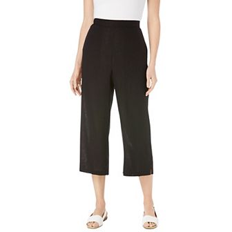 Woman Within Plus Size Linen Capri