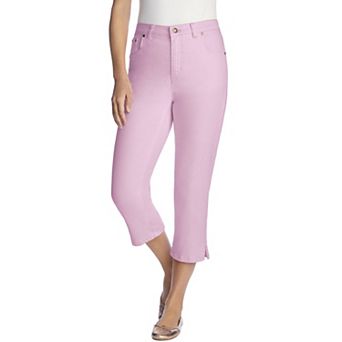 Woman Within Plus Size Petite Stretch Denim Five-Pocket Capri Jeans