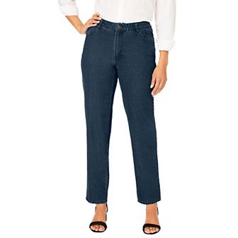 Jessica London Women's Plus Size Classic Cotton Denim Straight-Leg Jean