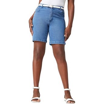 Jessica London Women's Plus Size Classic Cotton Denim Shorts