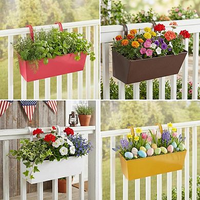 BrylaneHome Rectangular Hanging Planter