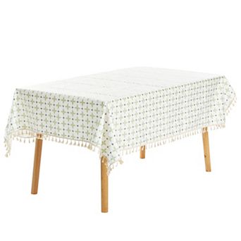 Faux Pu Restaurant Daily Gathering Tassel Table Cover 1 pc 55" X 55"