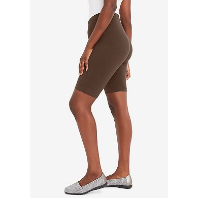Jessica London Women's Plus Size Everyday Stretch Cotton Bike Short