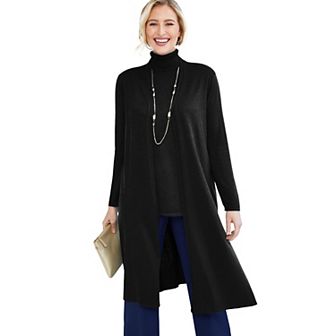 Jessica London Women's Plus Size Cotton Cashmere Duster Sweater