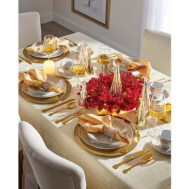 BrylaneHome Damask Set Of 4 Napkins 20"" Sq.