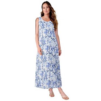 Jessica London Women's Plus Size Denim Maxi Dress