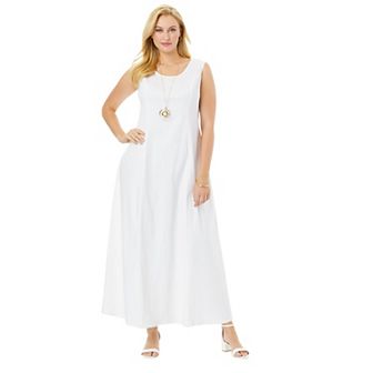 Jessica London Women's Plus Size Denim Maxi Dress